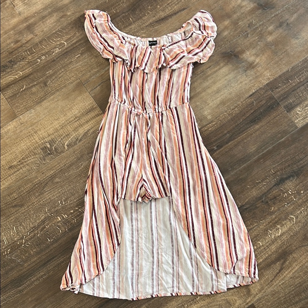 Art Class Striped Romper Dress